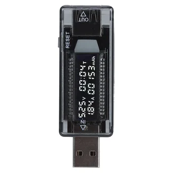 Мобильный тестер мощности Кнопка сброса USB-тестера мощности Функция памяти с точностью ± 1% для блоков питания на домашней стене автомобиля