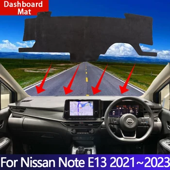 для Nissan NOTE E13 E-power 2021 2022 2023 Чехол для коврика на приборной панели автомобиля, противоскользящий солнцезащитный козырек, защитные аксессуары для интерьера