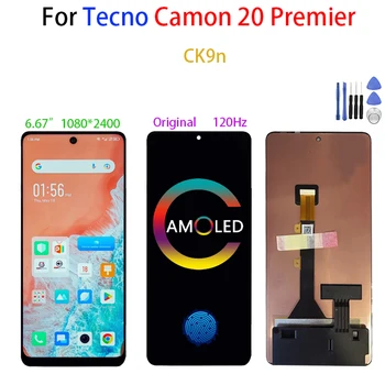 Оригинальный AMOLED Для Tecno Camon 20 Premier CK9n ЖК-дисплей Сенсорный Экран Для Camon20 Premier Замена Дигитайзера ЖК-дисплея