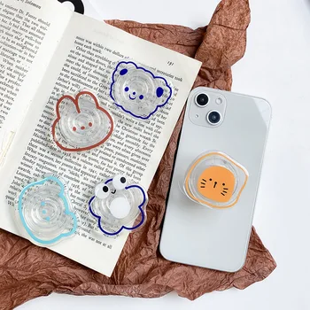 Мультяшное животное Корейский Медведь, складной держатель для мобильного телефона, гнездо для кармана, подставка для IPones, кольцо для пальцев, Расширяющаяся подставка для Griptok