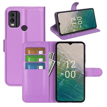 Для Nokia C22 4G Чехол-книжка из искусственной кожи с магнитной застежкой, держатель для карт, подставка для кошелька, мягкая задняя защита из Тпу, чехол для телефона, чехол для чехла