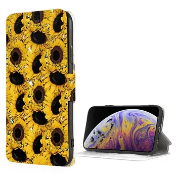 Чехол-бумажник Golden Sunflower для iPhone SE iPhone 7/8 с держателем для карт, прочный противоударный чехол из искусственной кожи премиум-класса 4,7 дюйма
