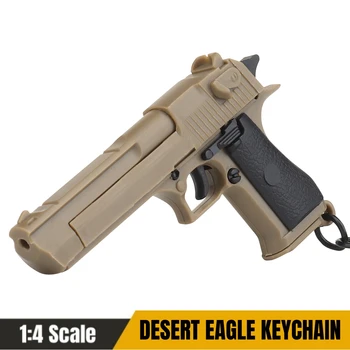Desert Eagle-Брелок для мини-пистолета с песком, Миниатюрная форма пистолета, 1: 4, Брелок для ключей, Подвеска, украшение, Подарок для коллекции моделей Army Fan