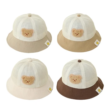 Детская шапочка унисекс для девочек и мальчиков, летняя защитная шляпа, пляжная кепка рыбака