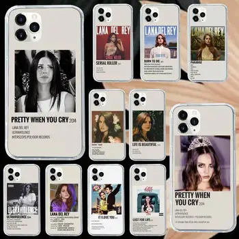 Прозрачный мягкий чехол для телефона Lana del Rey singer для iphone 11 13 12 14 15 pro max mini plus