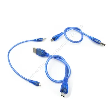 30 см USB-кабель для Uno r3 для Nano/MEGA 2560/Leonardo/Pro micro/DUE синего качества A type USB/Mini USB/Micro USB 0,3 м для Arduino