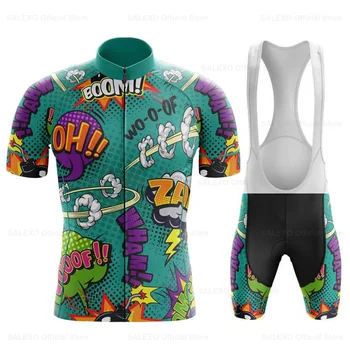 Мультяшная велосипедная одежда Мужские комплекты из джерси для велоспорта MTB Велосипедная одежда Одежда для велоспорта Майо Ropa Ciclismo Костюм для триатлона