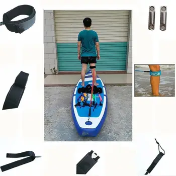 10-футовый поводок для серфинга / веревочный ремешок на щиколотке для всех типов досок для серфинга - удобный, регулируемый и заземляющий