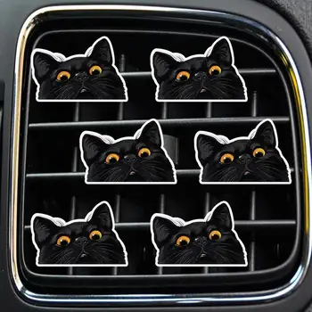 Автомобильные освежители воздуха с клипсами в форме котенка, зажим для розетки кондиционера, диффузор для ароматерапии автомобильного кондиционера с запахом духов