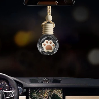 Стеклянный Прозрачный Многоразовый Автомобильный Освежитель воздуха для духов Подвесной Флакон Ароматический диффузор Аксессуары для интерьера