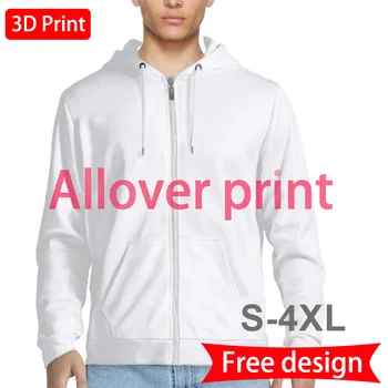 Изготовленная на заказ толстовка с полной застежкой-молнией, мужская футболка с буквенным 3D принтом, толстовка с капюшоном, пуловер с длинным рукавом, куртка с капюшоном, S-4XL