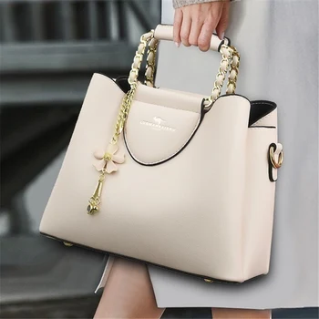 Модная кожаная сумка с цепочкой, роскошные дизайнерские сумки через плечо с кисточками для женщин 2023, высококачественная женская сумка для рук