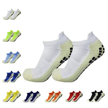 Женские футбольные короткие носки против спорта 2023, силиконовые мужские футбольные носки с нескользящим захватом, Calcetas Antideslizantes De Futbol