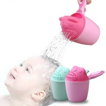 Милые мультяшные детские шапочки для ванночек, чашка для шампуня, детское средство для купания, детские ложки для душа, чашка для мытья волос, детский инструмент для ванны