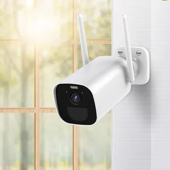 Беспроводная камера безопасности WiFi, цветное видео ночного видения, обнаружение движения с искусственным интеллектом для домашней безопасности, ночное видение