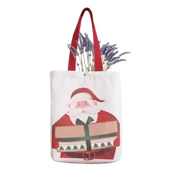 Рождественская холщовая сумочка, Рождественская сумочка, Подарочная сумка, Рождественские покупки, сумка через плечо для школы, Подарок для детей