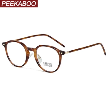 Женские очки с защитой от синего света Peekaboo, ретро-оправа для очков TR90, прозрачные леопардовые аксессуары