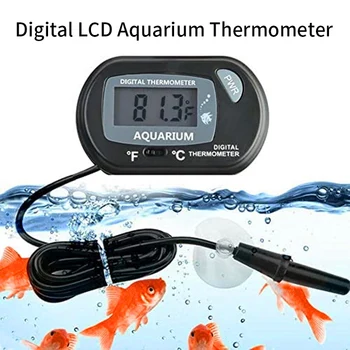 Зонд для аквариума, Аквариумный инструмент с датчиком, измеряющий с помощью чашечного термометра Температуру всасывания, Цифровой водонепроницаемый датчик