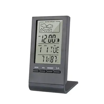 Мини-цифровой термометр-гигрометр, измеритель температуры и влажности в помещении, часы, метеостанция, Прогноз, Отображение максимального минимального значения
