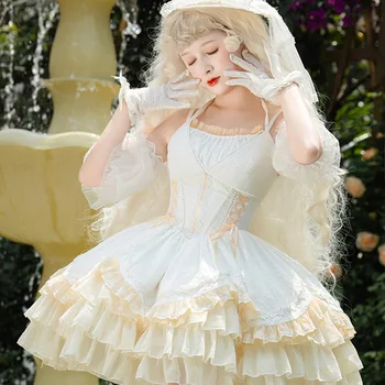 Балет мечты ~ Платье Sweet Lolita JSK, короткое вечернее платье с корсетом