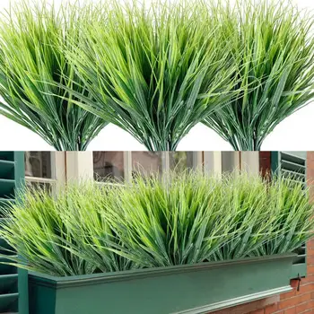 Искусственные растения, не требующие ухода, устойчивая к выцветанию искусственная трава, реалистичные цветочные композиции из искусственной травы для домашнего декора