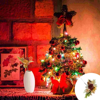 Рождественские черенки Имитация листьев Декор из веток Искусственные цветочные украшения Рождественские композиции Цветочная гирлянда