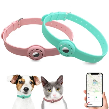 2023 Новый силиконовый ошейник для защиты от потери домашних кошек для Apple Airtag, Защитный трекер для защиты от потери положения, Регулируемый ошейник для домашних животных