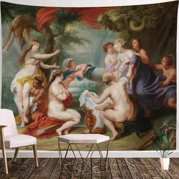 6 размеров европейское классическое искусство картина маслом, гобелен, настенное искусство, гостиная, спальня, фоновые украшения стен