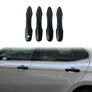 Для Toyota Camry 2018-2023 Corolla 2020-2023 Замена отделки Дверной ручки автомобиля (Без отверстий для смарт-ключей, матовый черный)