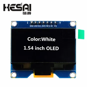 1,54-дюймовый белый OLED-дисплей с модулем 128x64 интерфейса SPI OLED-экранная плата 3,3-5V UART для arduino Diy Kit